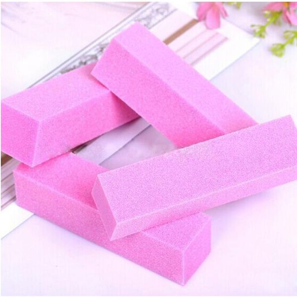 

1 pc buffing sanding files block pedicure manicure care nail art buffer pink color