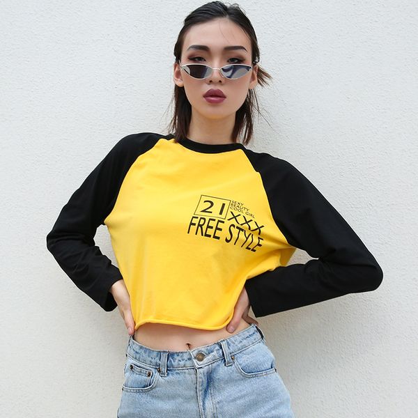 

yoga sport clothes for women yoga shirt long sleeve yellow t shirt patchwork camisas majer running fitness feminino 2018, White;red