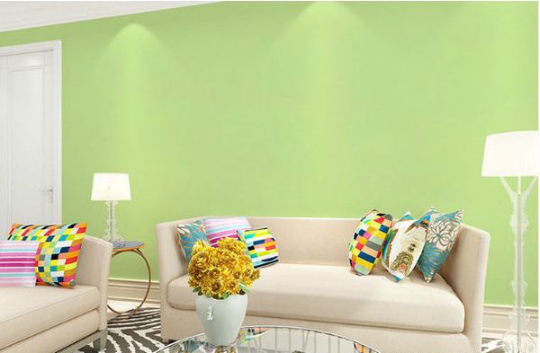 Self Adhesive Wallpaper Thick Plain Color Pvc Solid Color