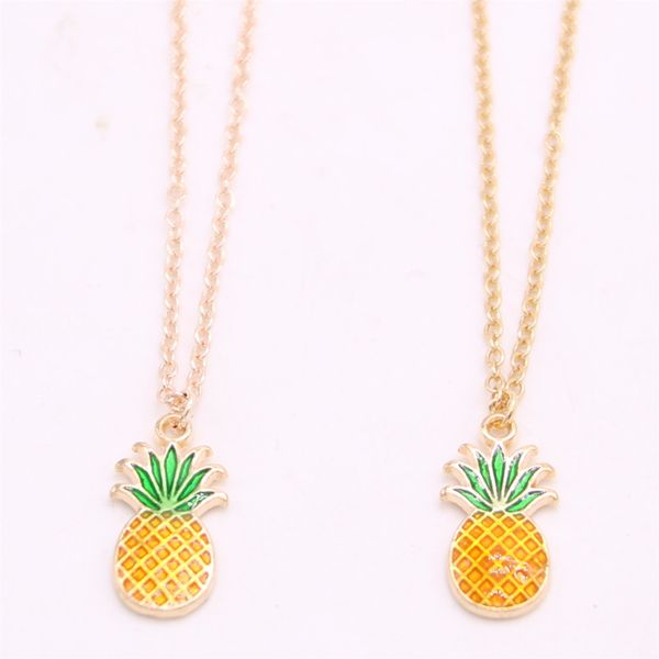

fruit element pendant necklace mini pineapple pendant necklace designed for women retail and wholesale mix, Silver