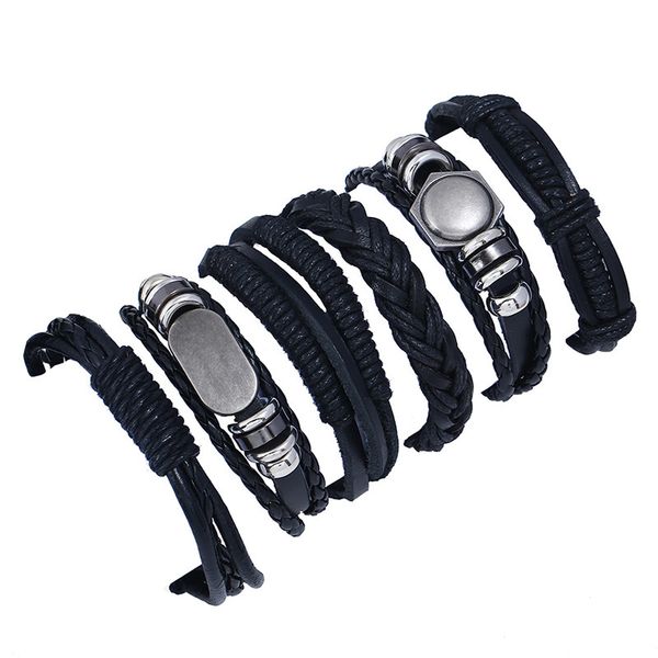 

chaomo factory outlet 6-piece браслет cortex бисером ювелирные изделия ручной работы старинные diy вязать многослойный рок личность украшени, Golden;silver