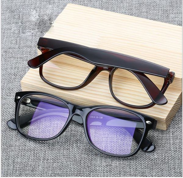 

fashion men and women retro metering glasses frame with mirror flat mirror, White;black