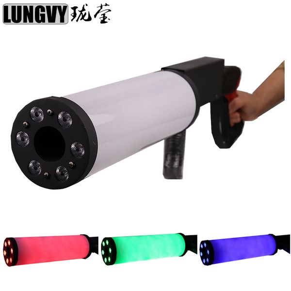 

handhold portable led colorful rgb co2 jet with confetti cannon shoot 6-8 meter effect led gun