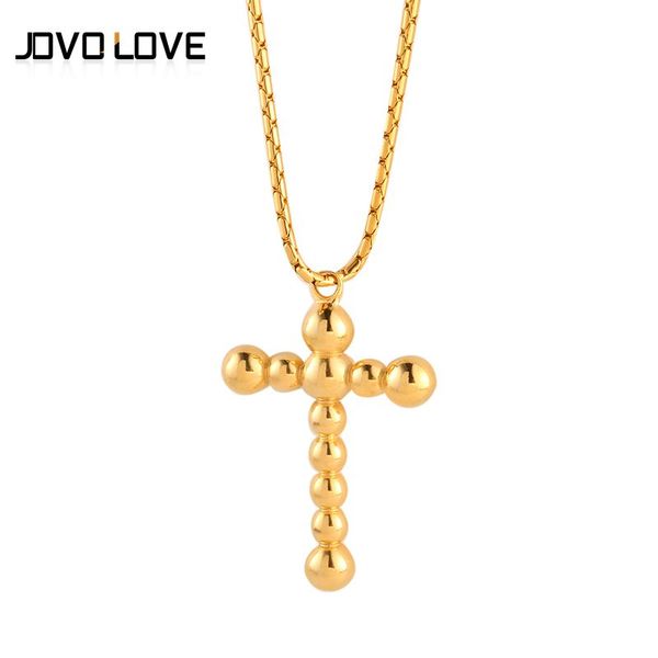 2018 Gold Color Necklace Cross Pendant Design Clavicle Chain Hip Hop Style Stainless Steel Long Necklaces For Men Women Jewelry From Buete 23 02
