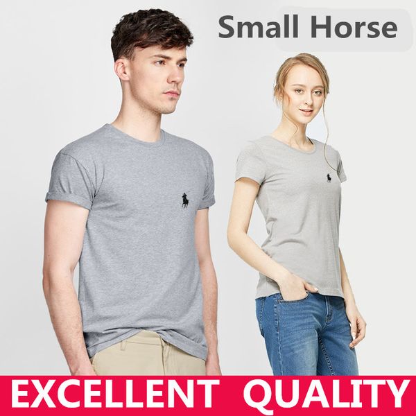 

2018 t-shirt men Simple creative design Small Horse Embroidery 100% cotton T Shirts Men's New Arrival Summer Style Short Sleeve Men t-shirt