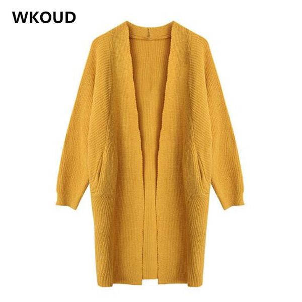 

wkoud candy colors sweaters for women 2018 solid batwing sleeve knitted cardigans v-neck wide needles knitwear jumper m8193, White;black