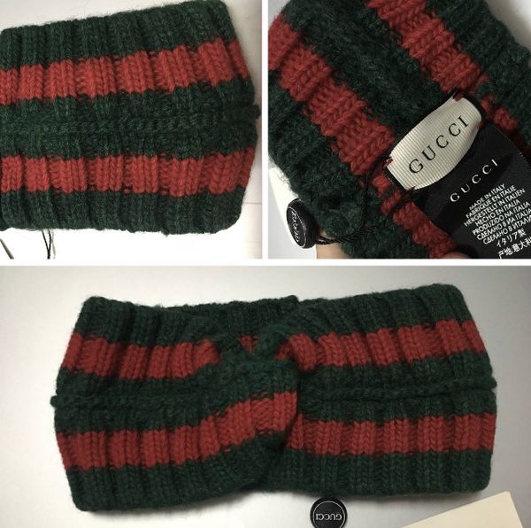 

Brand wool cro headband luxury de igner ela tic green blue red turban hairband for women girl retro headwrap gift