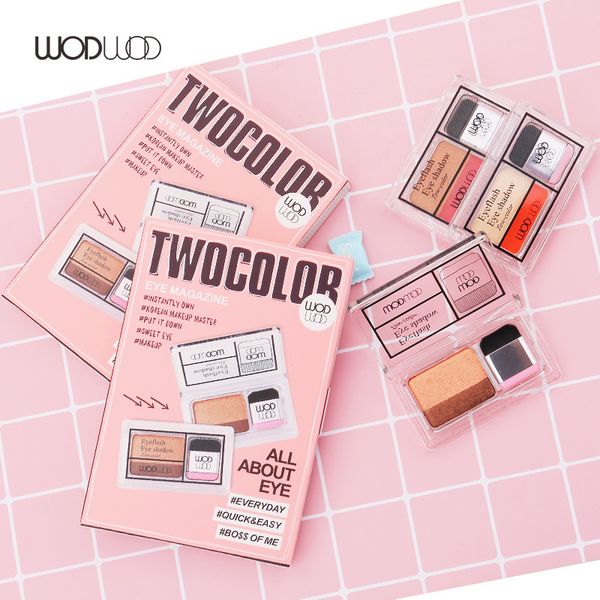 

makeup easy girl eye shadow beginner double color gradient eye shadow tray girl beauty makeup tool accessories wodwod