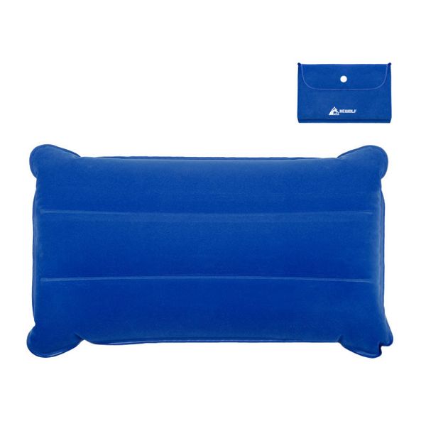 

1pc outdoor portable folding air inflatable pillow double sided flocking cushion for travel plane l worldwide