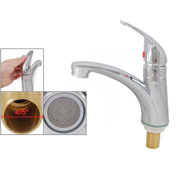 

ews bathroom single hole high heel chrome finish basin faucet