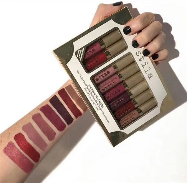 

New tar tudded eight liquid lip tick et 8pc box long la ting creamy himmer liquid lip tick dhl hipping