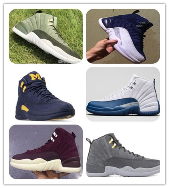 

with box 12s dark grey international flight 12 class of 2003 michigan mens basketball shoes unc bulls xii bordeaux flu game sports sneakers