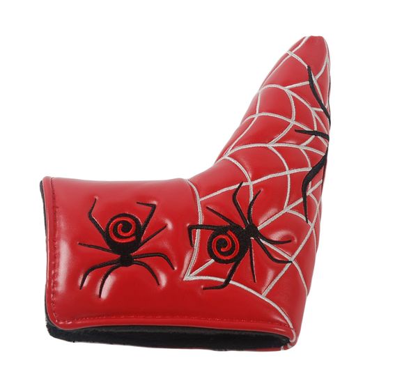 

golf blade putter head cover headcover (red) spider web design