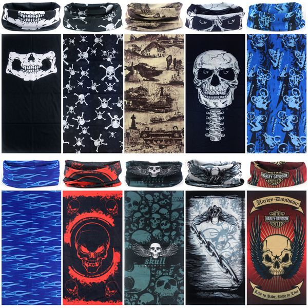 

new scarf mask variety turban magic scarves riding face mesh headband skull neck bandanas, Blue;gray