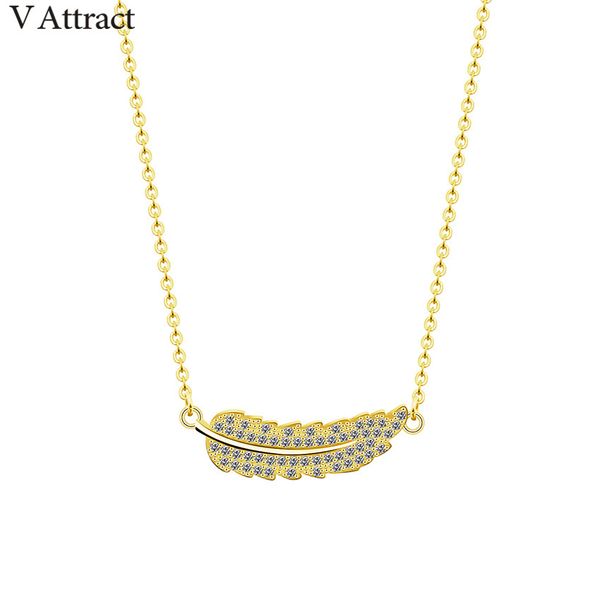 

v attract rose gold cz leaf choker necklace stainless steel chain cubic zirconia pendant collares boho jewelry christmas gift, Silver