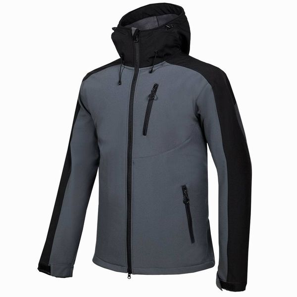 

new style men hiking jacket windproof soft shell jacket climbing camping softshell jacket men hooded warm fleece waterproof outdoor, Black;brown