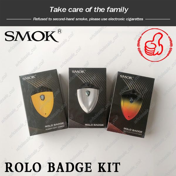 

100% оригинал Smok Rolo Badge Pod System Портативный Vape Starter Kit 10 Цветов 2 мл 250 мАч Электронная сигарета Tiny Kit Аутентичные Smoktech