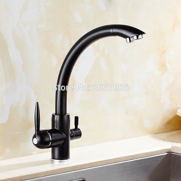 2019 New Black Bronze Dual Handles Health Swivel Drinking Water
