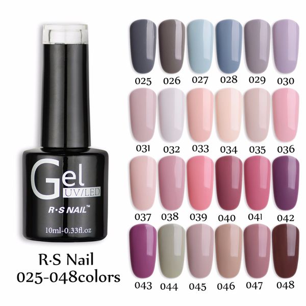 

rs nail 120 colors one step uv color gel nail polish 3 in 1 gel #025-048 long lasting varnish led no need base and 2, Red;pink