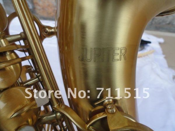 Alta Qualidade JUPITER Latão Professional Musical Instruments Bronze escovado prata Saxofone alto Eb Tune Sax com caso e Bocal