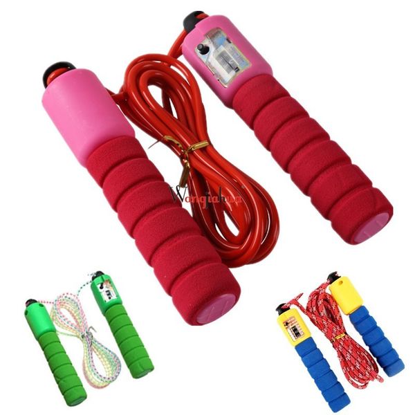 

adjustable sports jump ropes thicken foam handle counting skipping rope portable anti wear fitness equipment 2 37gr b