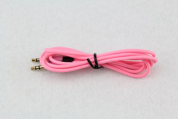

500pcs/lot 3.5mm audio cable cord car aux extension cable 120cm for mp3 for phone colorful in stock