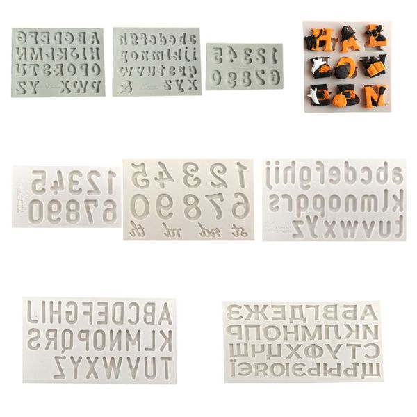 

capital/letter/number shape silicone mold fondant sugarcraft mold cake decorating tools chocolate gumpaste