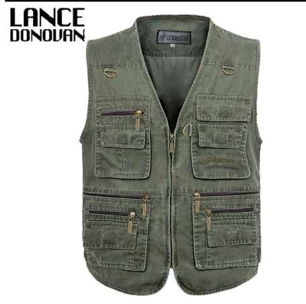 

new spring autumn vest men 7xl 6xl 5xl - xl plus size waistcoats multi-pockets pgraphy cameraman vest, Black;white