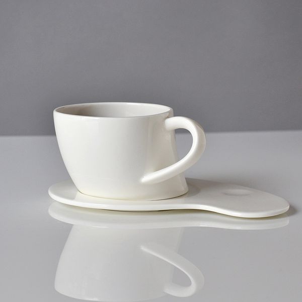 

bone china coffee cup and saucer isonuclear allocyasmic quality ceramic d'angleterre teacup fashion brief pure white lovers