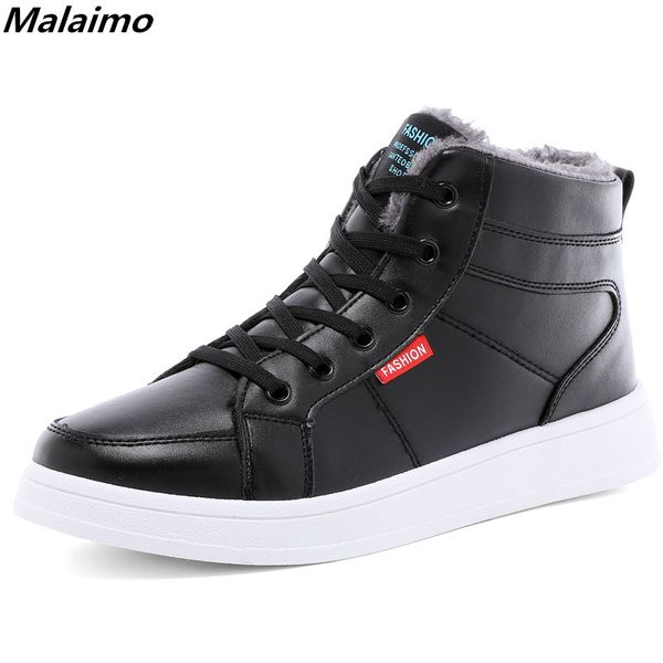 

warm winter men's snowshoes, fashionable youth outdoor trend thickening snowshoes leisure men's shoes, Black