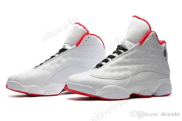 

(with box) discount new 13 xiii all white red mens basketball shoes sneakers running shoes for men dan sports shoe size 40-47