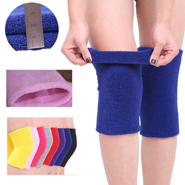 

1pair outdoor sport leg sleeve kneelet soft knee pad breathable warm towel non-slip dance ski elbow & knee pads, Black;gray