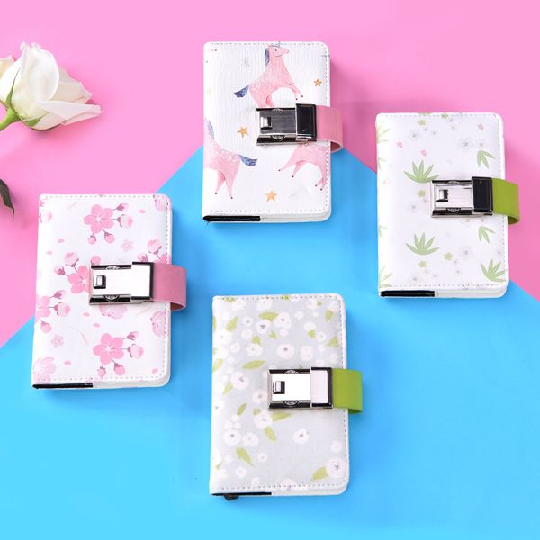

coloffice kawaii cherry blossom пароль a5 ноутбук высокого качества pu обложка блокнот многофункциональный планировщик студенты призы 140pag, Purple;pink