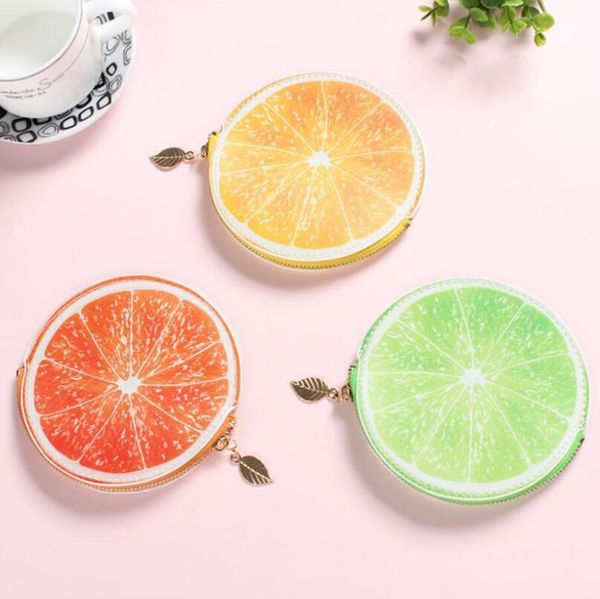 

cute lovely creative fruit watermelon zero wallet girl mini wallets children's coin purses kids purse, White