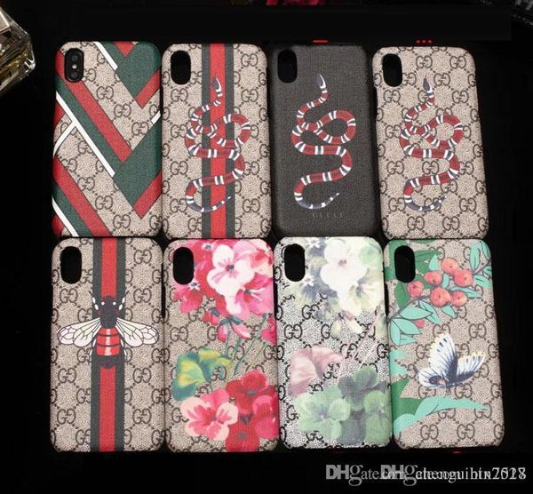 

Для iPhone 7 6S iphoneX Популярный Большой Бренд Вышивка Тигр Змея Пчела Животных Shell Shell iP