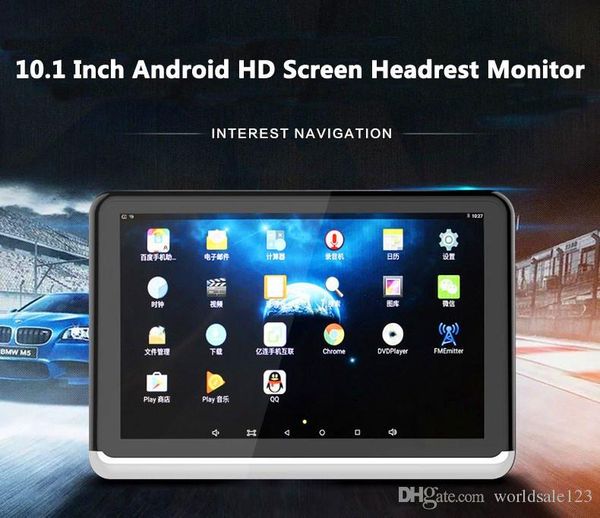 

Новый Android 6.0 автомобильный DVD подголовник монитор плеер 10.1-дюймовый HD 1080P видео с W