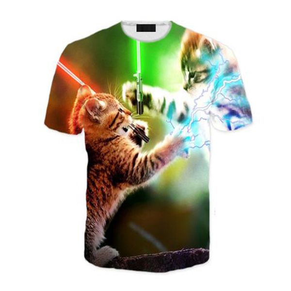 

men/womens fashion anime cats 3d print latest harajuku style t shirt plus size style outfit funny 3d t-shirt tees u1172, White;black
