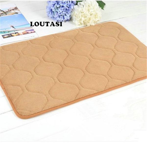 

loutasi memory foam floor bath mat coral velvet anti-slip bathroom doormat rug magnificent lattice fleece high absorbency carpet