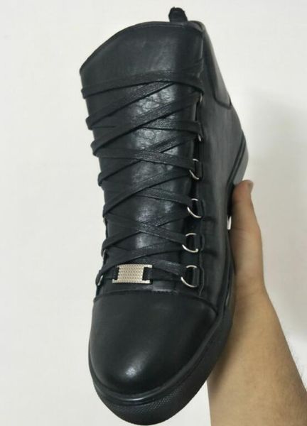 

2018 new wholesale high black genuine leather lace up flats red bottom luxury shoes for men and women designer sneakers