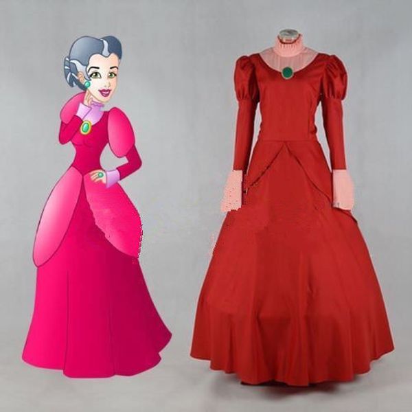 

cinderella dress cinderella lady tremaine red dress cosplay costume custom, Black;red