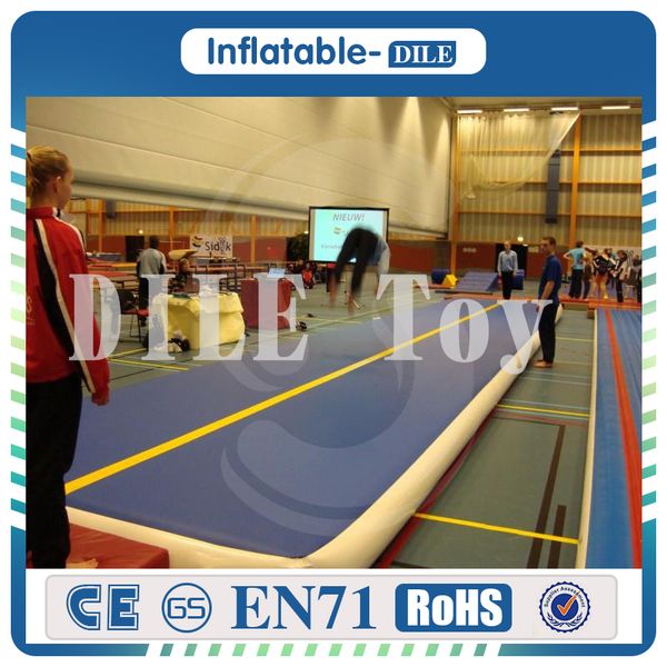 

inflatable gym mat air floor tumbling track gymnastics cheerleading mat trick pad for taekwondo gym sports with electric pump