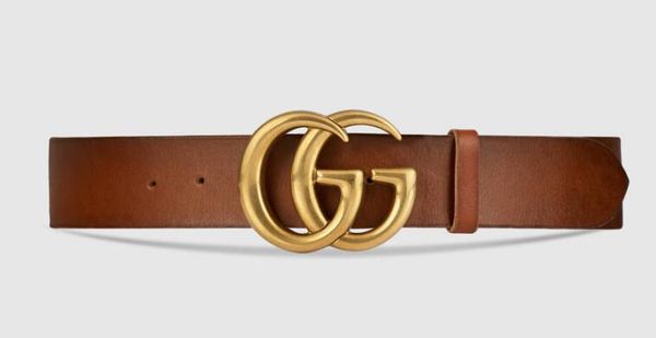 

leather belt with double buckle print style â406831 cve0t 2535 reversible belt new official men belt with box, Black;brown