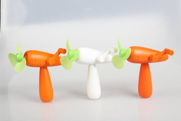 

summer gift radish shaped hand pressure fans cartoon kids portable fans student hand-held cool mini fans printed customize 288pcs
