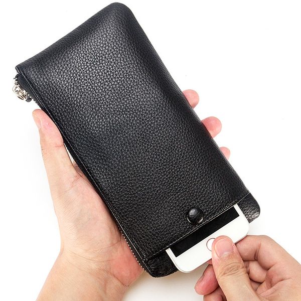 

baellerry мужской кошелек длинные мягкие pu кожаный бизнес мужской кошелек мобильный телефон клатч ультра-тонкий carteira feminina mnp148, Red;black