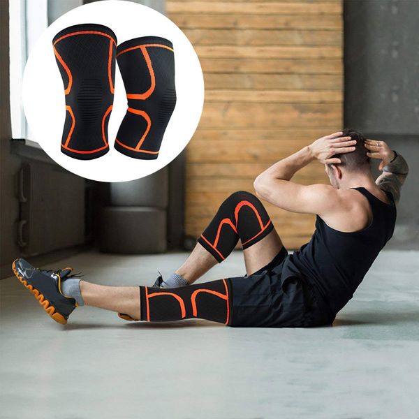 

2pcs knee support sleeves compression knee recovery sleeves for running jogging hiking asd88, Black;gray