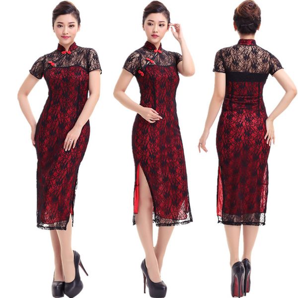 

2018 new arrival sauna technician clothing foot bath work clothes ktv princess uniforms fashion style cheongsam, Red