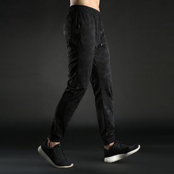 

2018 new black small leg zipper sweatpants sporting trouser men gym clothings quick dry running pants men outdoor jogging pants, Black;blue