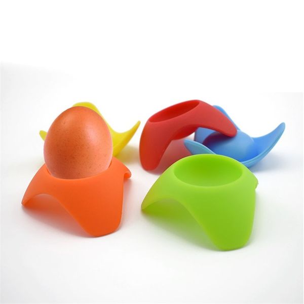

new single egg seat colorful put the egg tool creative food grade silicone egg cup holder resting eggs frame seat t2i007