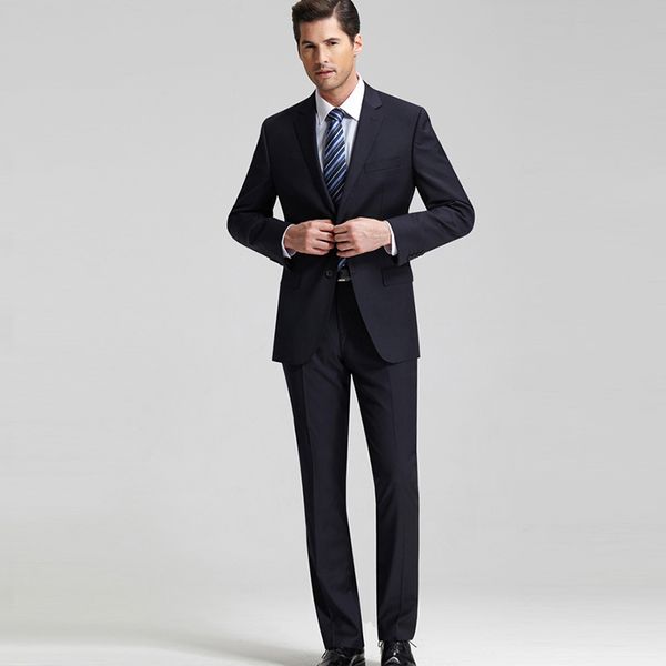 Großhandel 2018 Business Männer Anzüge Schwarz Revers Hochzeit Anzüge Benutzerdefinierte Bräutigam Bräutigam Smoking Slim Fit Formale Trauzeuge Großhandel 2018 Business Männer Anzüge Schwarz Revers Hochzeit Anzüge Benutzerdefinierte Bräutigam Bräutigam Smoking Slim Fit Formale Trauzeuge