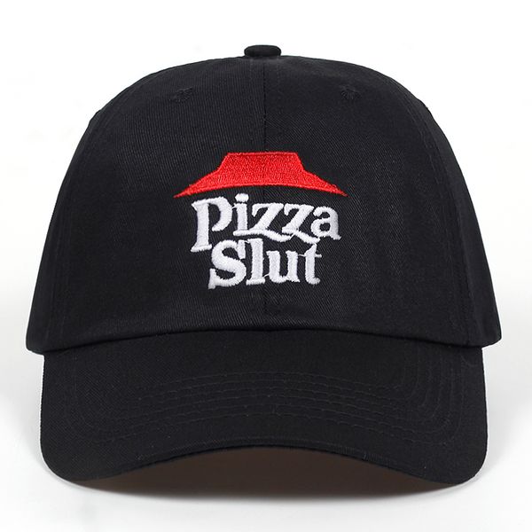 

2018 new cartoon pizza slut embroidery adjustable dad hat men cotton baseball cap women hip-hop golf cap casquette, Blue;gray